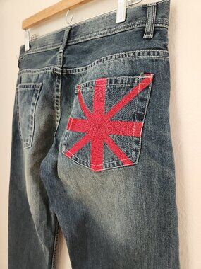Olsenboye Red Union Jack Denim Jeans, Juniors 15